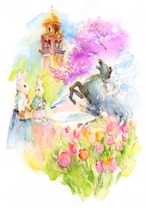 Plaza zu Ostern, 2016 von John Keeling
