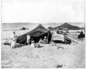 Karawanenlager, Sahara-Wüste, spätes 19. Jahrhundert von John L. Stoddard