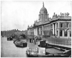 Zollhaus, Dublin, Irland, späte 19. Jahrhundert von John L. Stoddard
