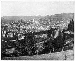 Panorama von Florenz, Italien, spätes 19. Jahrhundert