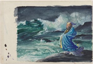 Ein Rishi entfacht einen Sturm, 1897 von John La Farge