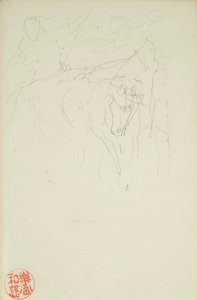 Achilles und Xanthus, aus La Farge-Folios #849 und #860, eine von 42 Zeichnungen von John La Farge