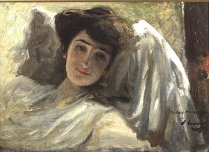 Eine lange Dame in Ruhe