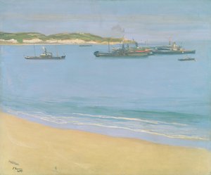 Der Hafen von St. Jean de Luz - Früher Morgen, 1917 von John Lavery
