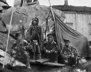 Gruppe von Lappen in Norwegen, Foto ca. 1890 von John Lawson Stoddard