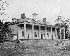 Haus von George Washington in Mount Vernon, Virginia, USA (s/w Foto) von John Lawson Stoddard