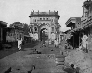 Lucknows Tor in Indien, ca. 1890