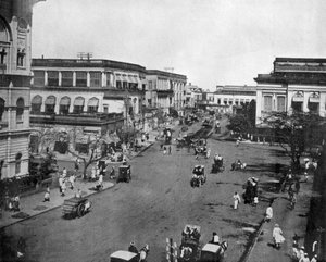 Straße von Clive in Kalkutta, Indien von John Lawson Stoddard