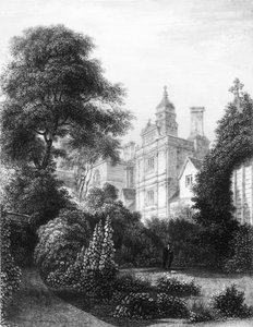 Caius College vom Fellows Garden, ca. 1837 von John Le Keux