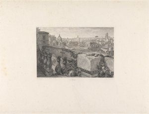 Rom, von den Farnese-Gärten von John Le Keux