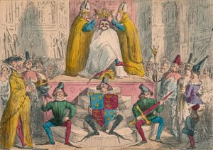 Krönung von Heinrich dem Vierten nach den besten Quellen, 1850 von John Leech