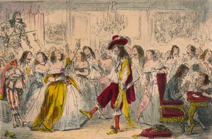 Abendgesellschaft - Zeit von Charles II, 1850 von John Leech
