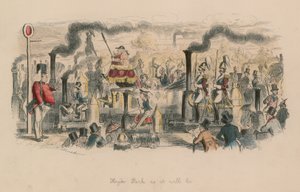 Hyde Park, wie er sein wird (farbiger Stich) von John Leech