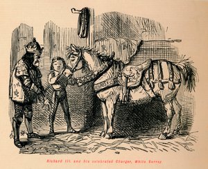 Richard III. und sein berühmter Hengst, White Surrey von John Leech
