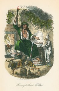 Szene aus Eine Weihnachtsgeschichte von Charles Dickens, 1843 von John Leech