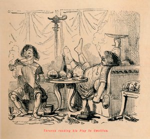 Terentius liest sein Stück Caecilius vor, 1852 von John Leech