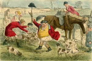 Die Jagd, am Tag der Katze & Puddingtopf von John Leech
