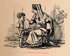 Die Mutter der Gracchi, 1852 von John Leech