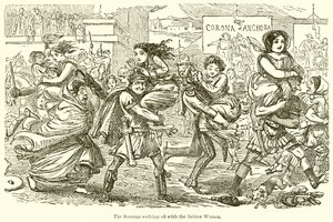 Die Römer entführen die Sabinerinnen von John Leech
