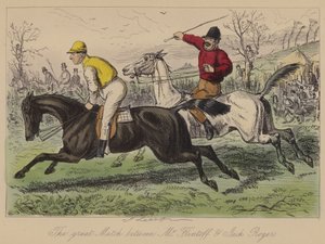 Das große Match zwischen Mr Flintoff und Jack Rogers von John Leech