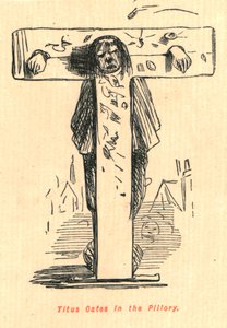 Titus Oates im Pranger, 1897 von John Leech
