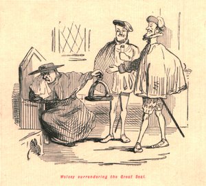 Wolsey übergibt das Große Siegel, 1897 von John Leech