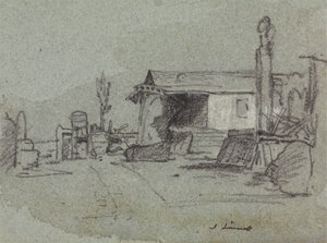 Eine Szene in der Edgware Road, London von John Linnell