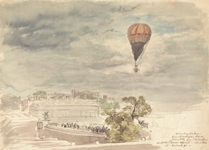 Aufstieg des Ballons vom Burlington House, Piccadilly, vom Fenster bei Mr. B. Palmer von John Linnell