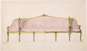 Entwurf für ein Sofa von John Linnell