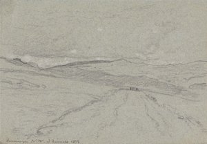 Bergblick in Nordwales von John Linnell