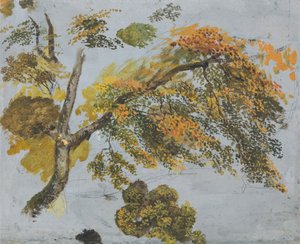 Baumstudie (Herbstlaub) von John Linnell