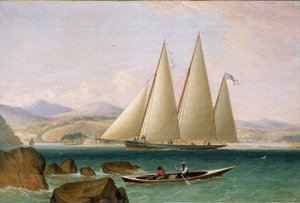 Ein Schoner vor Port Royal, am Eingang zu Kingston (Jamaika) von John Lynn