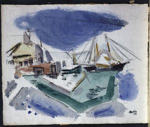 Hafenszene von John Marin