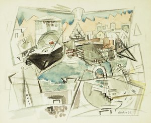 Waterfront, Manhattan von John Marin