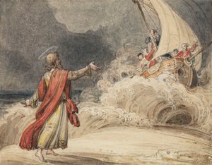 Christus stillt den Sturm von John Martin