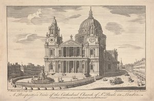 Eine perspektivische Ansicht der Kathedrale St. Pauls in London