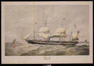 Das Dampfschiff Great Britain... Eigentümer Messrs Gibbs & Co... An die Menschen von Großbritannien und den Vereinigten Staaten von Amerika, Diese Platte ist respektvoll gewidmet... von John McGahey