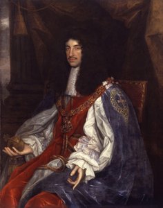 Porträt von Karl II. in Garter-Roben