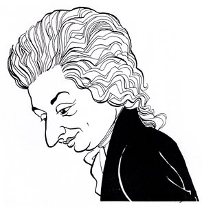Wolfgang Amadeus Mozart - Karikatur von John Minnion