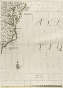 Karte der britischen und französischen Herrschaftsgebiete in Amerika, 1756 von John Mitchell