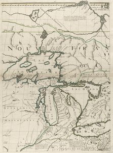 Karte der britischen und französischen Herrschaftsgebiete in Amerika, 1756