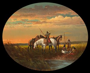 Pause auf der Prärie für eine Rauchpause, um 1870