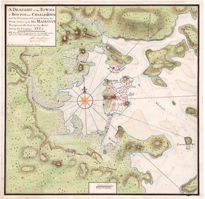 Eine Karte von Boston von Montresor