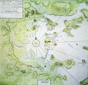 Karte von Boston und Charlestown