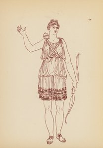 Antikes griechisches Frauenkostüm