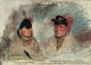 Big Kansas, oder Caussetongua, und Sharitarishe, Häuptling der Grand Pawnees, 1821 von John Neagle