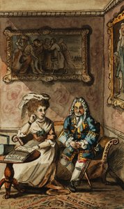 Ein Satz von zwölf Illustrationen zu Tristram Shandy von John Nixon
