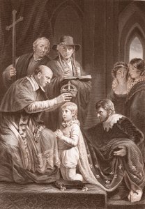 Die Krönung von Heinrich VI., graviert von A.H. Payne von John Opie