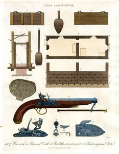 Pistole und Pistol: Technische Illustration historischer Feuerwaffen