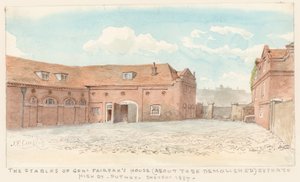 Die Ställe des Hauses von General Fairfax, High Street, Putney, 1887 von John Phillipp Emslie